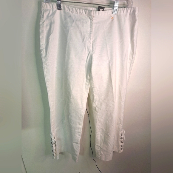 Express Stretch Cropped Pants w/lace bottom Size 9/10 - Picture 3 of 9